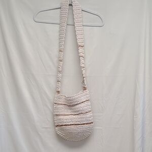 Free People Meet Me in Mallorca Cotton Crochet Beaded Crossbody Bag